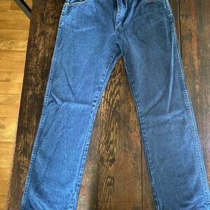 Wrangler Men's Dark Blue Straight Jeans